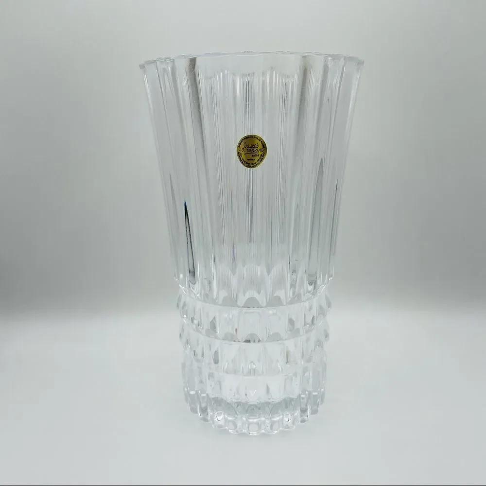 Vintage JG Durand Crystal Cut Tall Vase